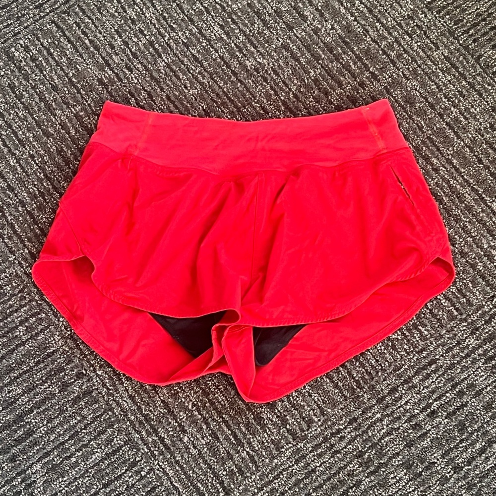 Outdoor Voices Red Athletic Shorts